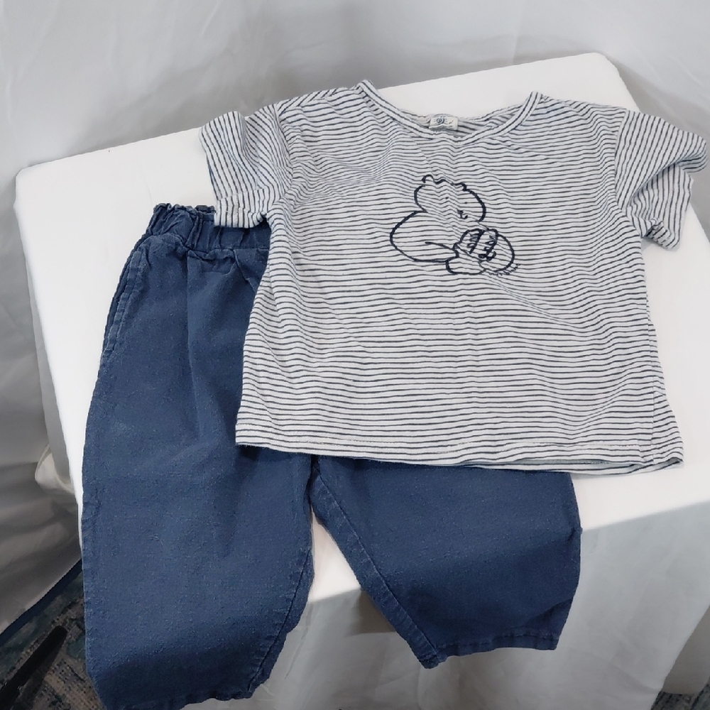 Old Navy Kids Matching Set bundle- Blue and White 18-24M